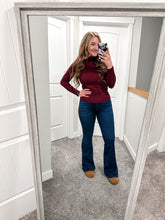 Load image into Gallery viewer, Wine Turtleneck Top