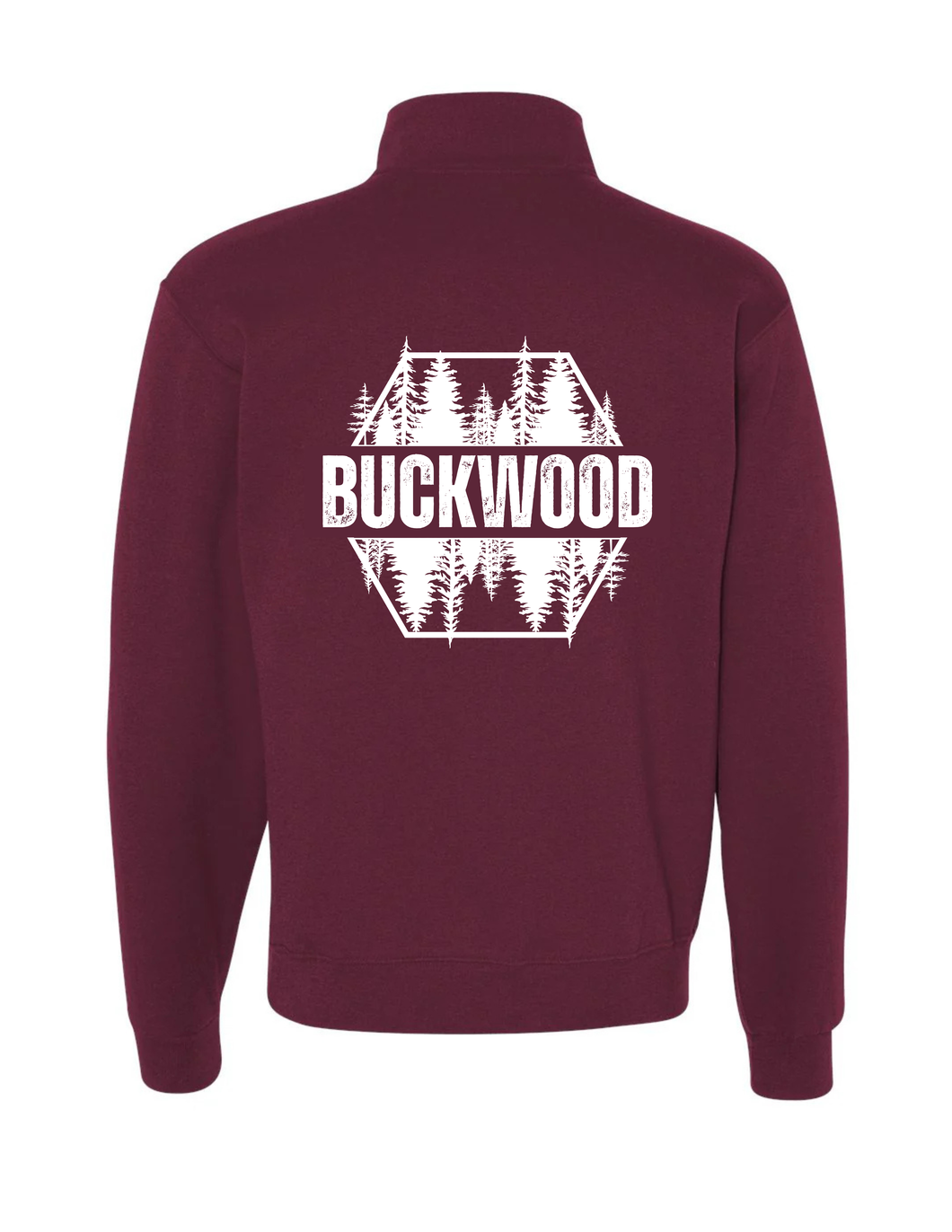 Maroon Woods Brand Quarter Zip