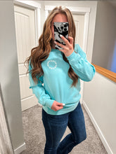 Load image into Gallery viewer, Turquoise Circle Brand Crewneck