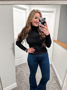 Black Turtleneck Top