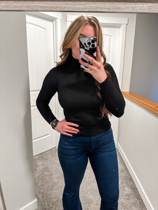 Black Turtleneck Top