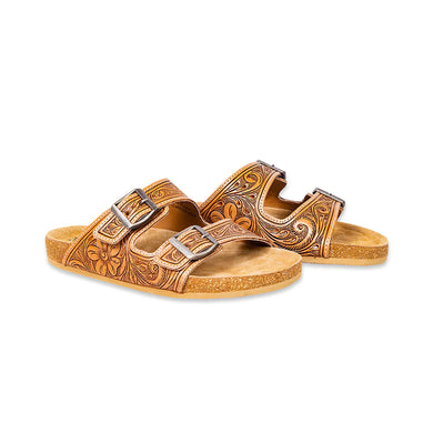 Kaylie Hand-Tooled Sandals