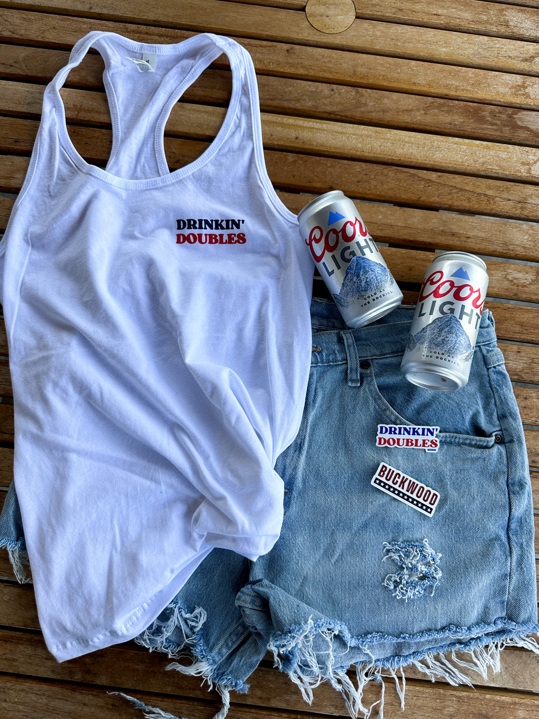 Drinkin Doubles Tank - White