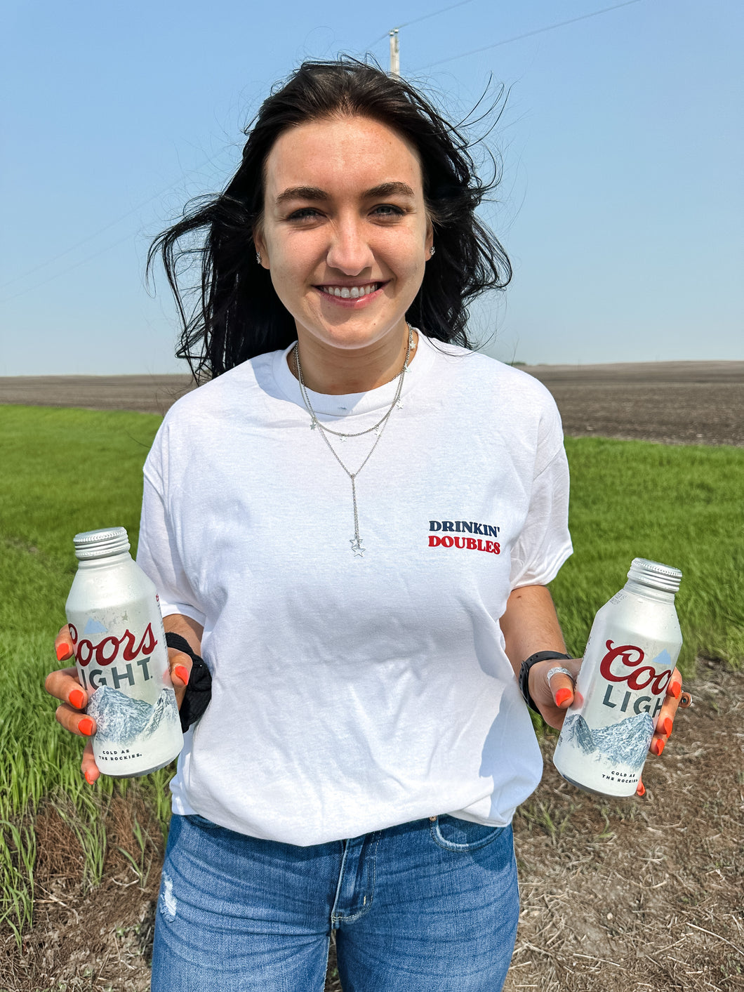 Drinkin Doubles Tee - White