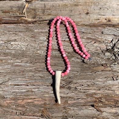 Antler Tip Necklace - Pink