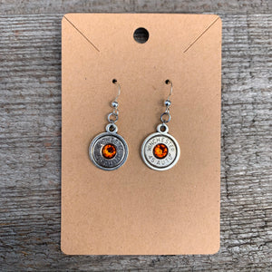 Bullet Earrings - Orange