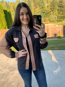 Two-Toned Waffle Shacket
