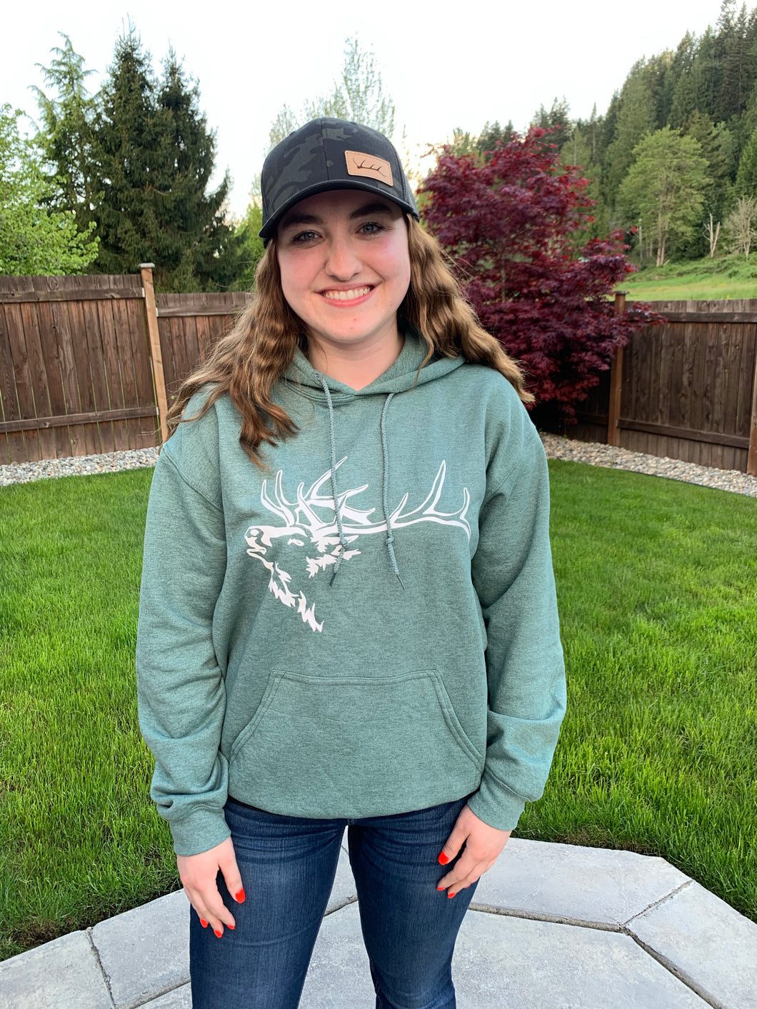 Bonfire Hoodie - Heather Green