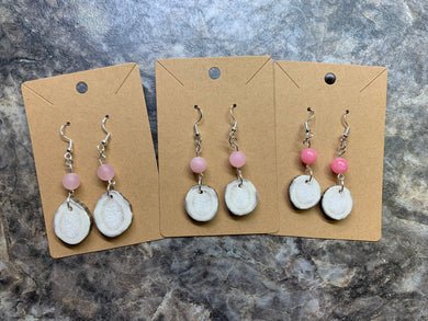 Deer Antler Earrings - Pink