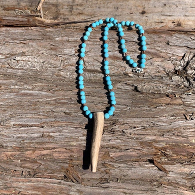 Antler Tip Necklace - Blue
