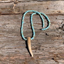 Load image into Gallery viewer, Antler Tip Necklace - Light Blue