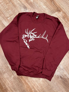 Maroon Elk Crewneck