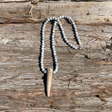 Antler Tip Necklace - Gray