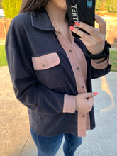 Load image into Gallery viewer, Two-Toned Waffle Shacket
