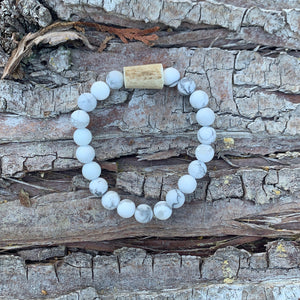Antler Bracelet - Marble White