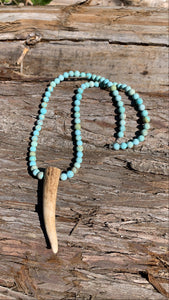 Antler Tip Necklace - Light Blue
